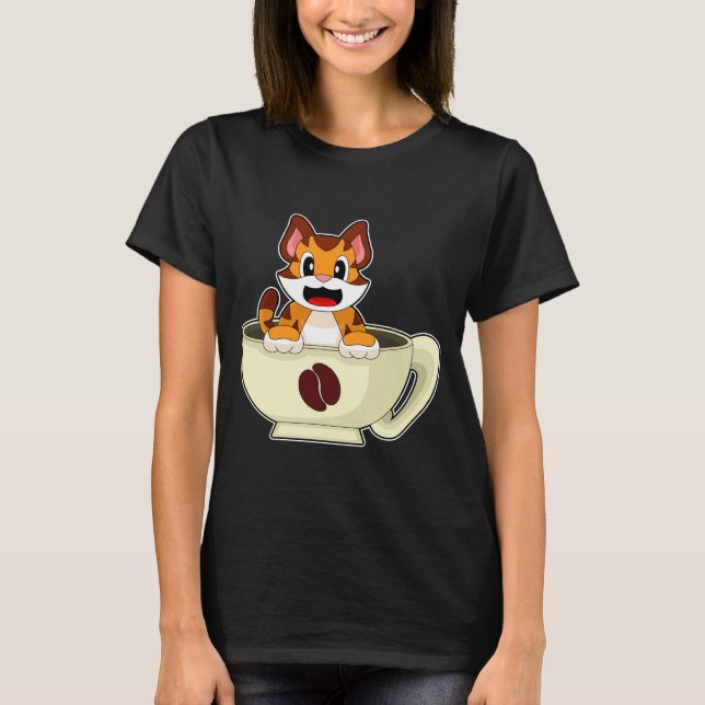 Tiger Coffee Cup T-Shirt (Vorderseite)