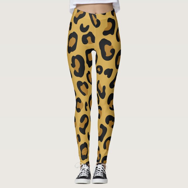 Tiger Color Pattern Animal Lover Leggings (Vorderseite)