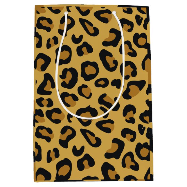Tiger Color Pattern Animal Lover Mittlere Geschenktüte (Vorderseite)