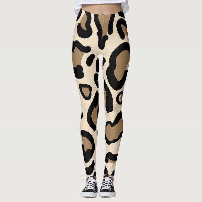Tiger Color Pattern Tierfreunde Leggings (Vorderseite)