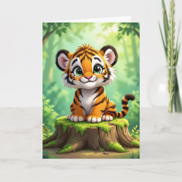 Tiger Coloring Page Kids Geburtstag Karte