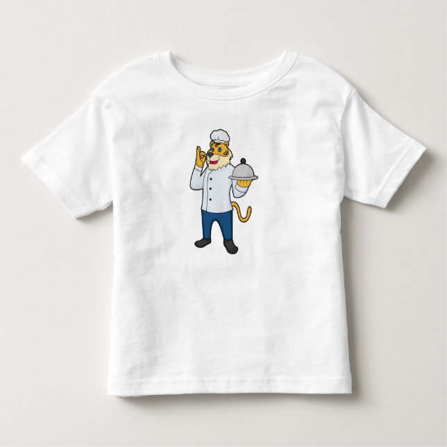 Tiger Cook Koch, Platter Kleinkind T-shirt (Vorderseite)