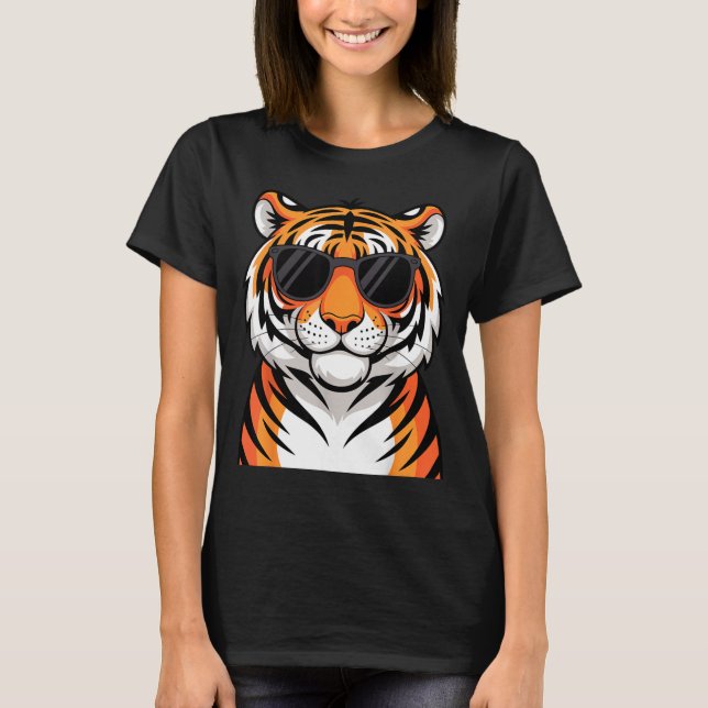 Tiger Costume For Men Women Boys Zoo Tiger Print T T-Shirt (Vorderseite)