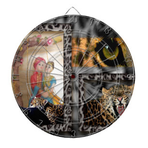 Tiger & Couple Art Print Dartscheibe