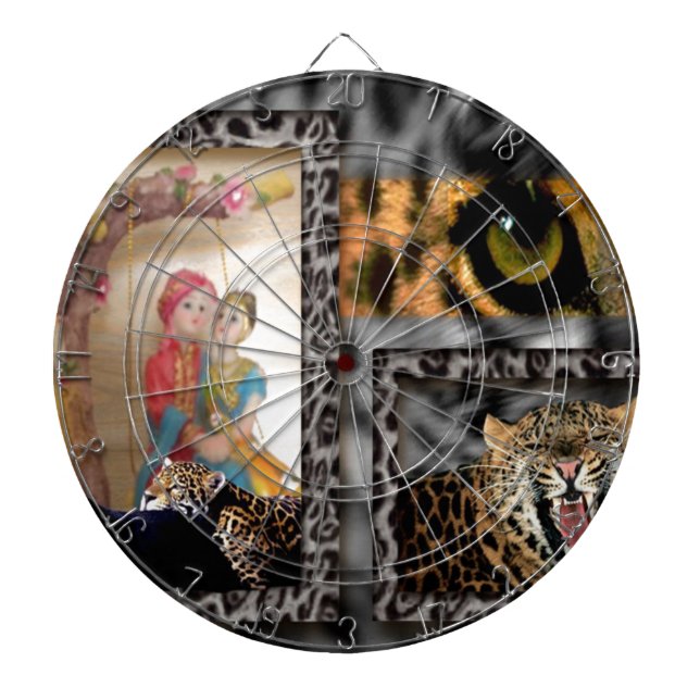 Tiger & Couple Art Print Dartscheibe (vorne)