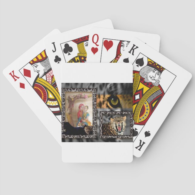 Tiger & Couple Art Print Spielkarten (Rückseite)