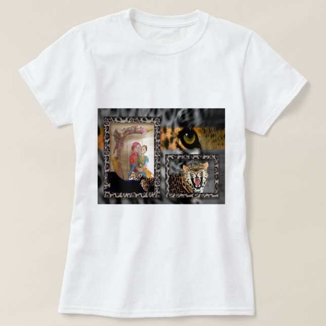 Tiger & Couple Art Print T-Shirt (Design vorne)