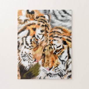 Tiger Couple Jigsaw Puzzle Family
