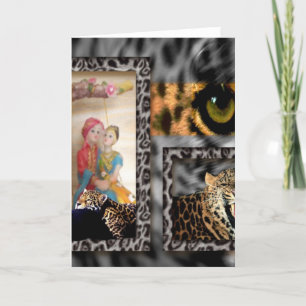 Tiger & Couple Kunstwerk Feiertagskarte