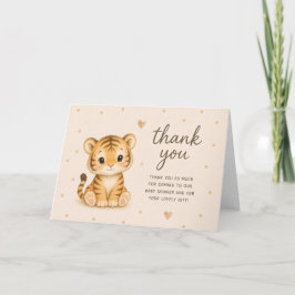Tiger-Cub-Baby-Shower-Dankeschön Karte