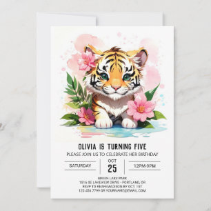 Tiger Cub Custom zum Geburtstag Einladung