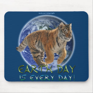 Tiger Cub, Earth Day Wildlife Protection Mousepad