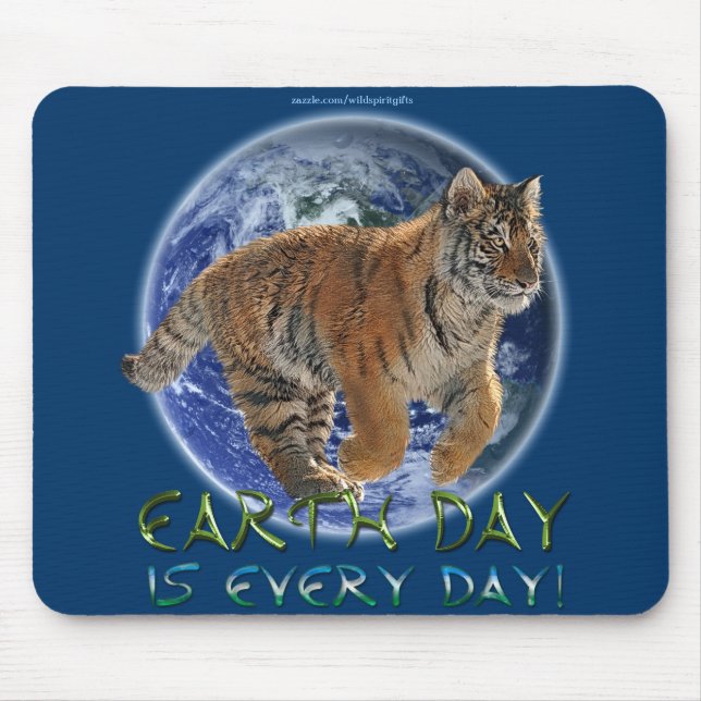 Tiger Cub, Earth Day Wildlife Protection Mousepad (Vorne)