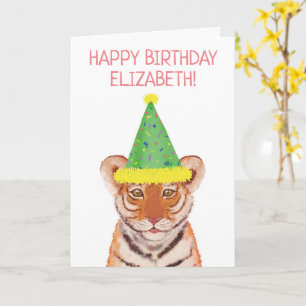 Tiger Cub Illustration Geburtstag Karte