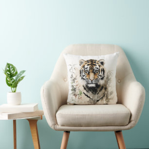 Tiger Cub Ink Painting Kissen
