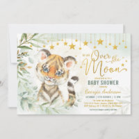 Tiger Cub Moon & Stars Greenery Baby Shower