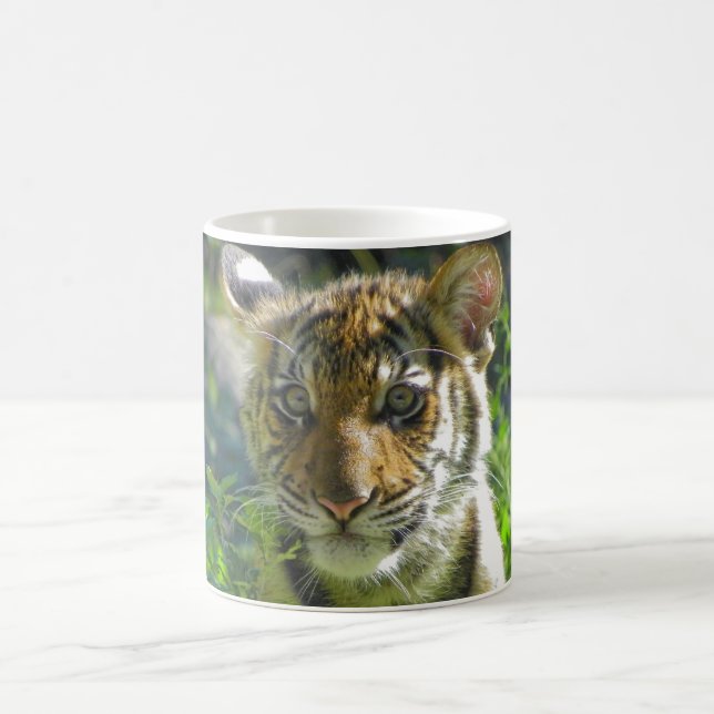 Tiger-CUB-Porträt 3 Kaffeetasse (Mittel)