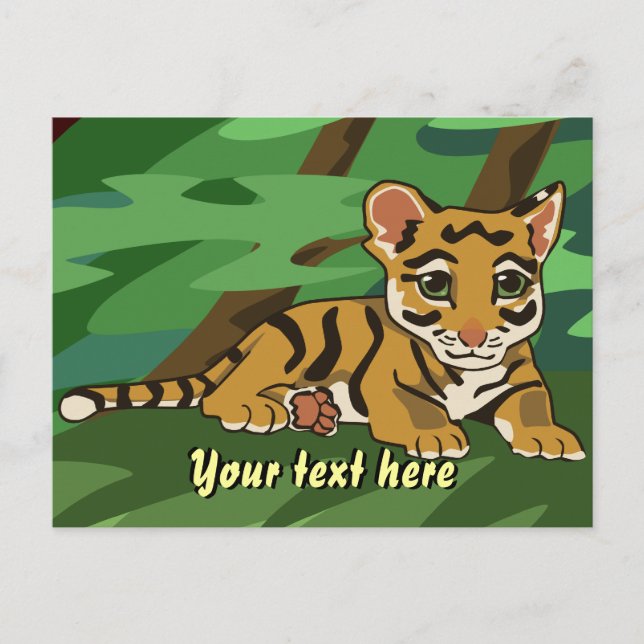 Tiger Cub Postcard Postkarte (Vorderseite)