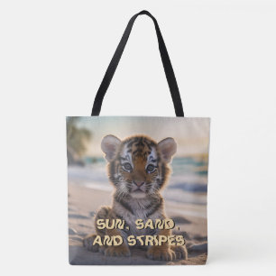 Tiger Cub "SONNE, SAND UND STREIFEN" Strand-Tasche