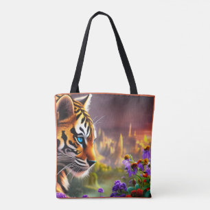 Tiger Cub, violette Blumen