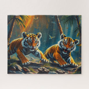 Tiger Cubs im Magischen Dschungel Puzzle