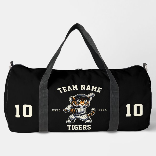 Tiger "Customizable" Baseball Duffle Bag (Vorderseite)