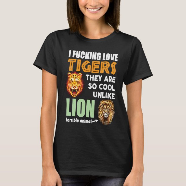Tiger Dark Humor Sarcastic Weird  Oddly Specific C T-Shirt (Vorderseite)