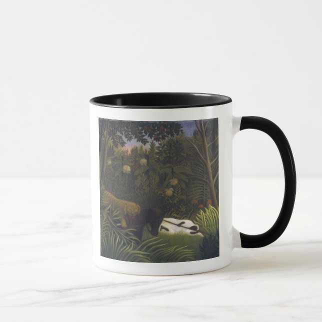 Tiger, der ein Pferd und einen schlafenden Tasse (Rechts)