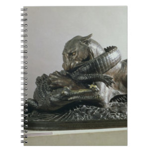 Tiger, der einen Alligator, 1832 (Bronze, Notizblock