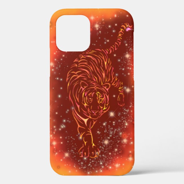 Tiger, der in der Galaxy Starry Night läuft Case-Mate iPhone Hülle (Rückseite)