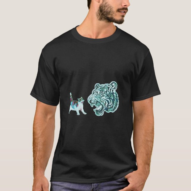 Tiger der König des Dschungels und Tiere T-Shirt (Vorderseite)