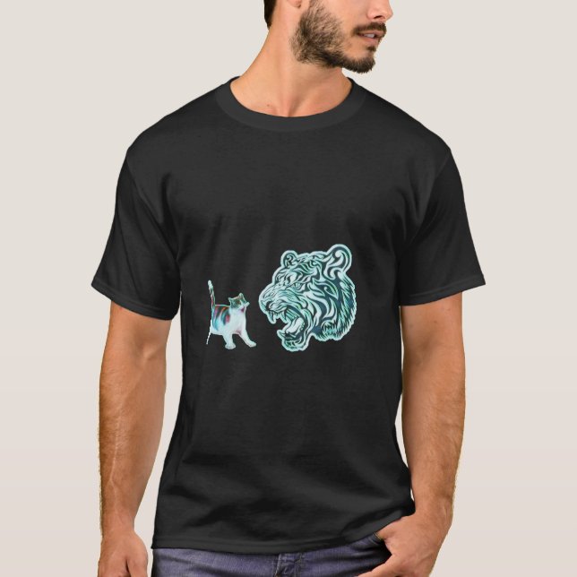 Tiger der König des Dschungels und Tiere T-Shirt (Vorderseite)