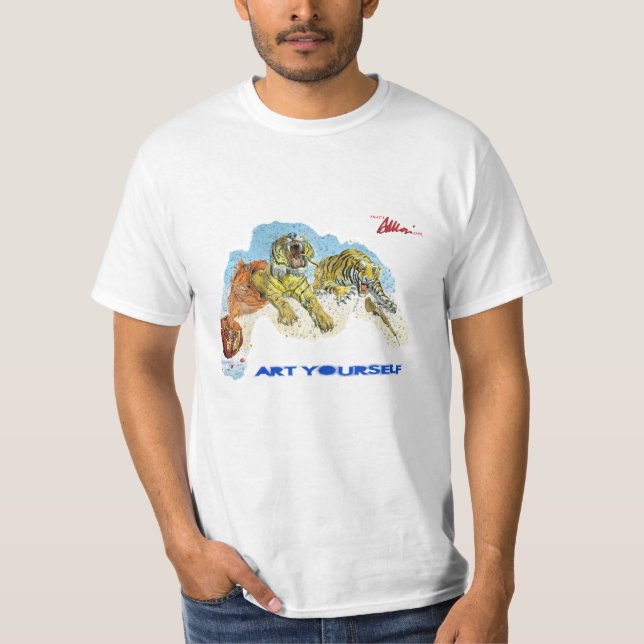 Tiger der Kunst-sich - in den Träumen T-Shirt (Vorderseite)