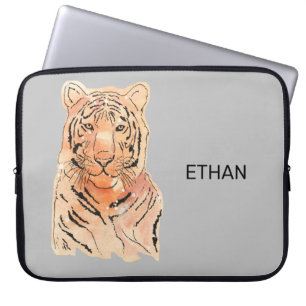 Tiger-Design auf einem Laptop-Sieb Laptopschutzhülle