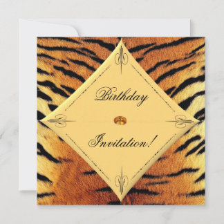 Tiger Design Geburtstag Einladung