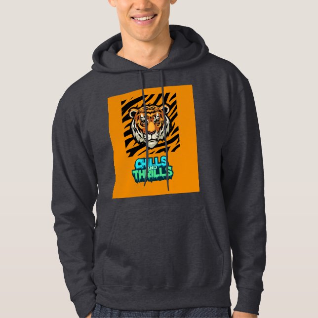 Tiger Design Print Hoodie (Vorderseite)
