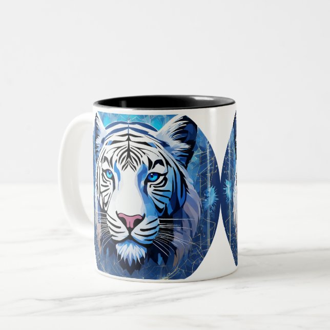 Tiger Design-Tasse Zweifarbige Tasse (Vorderseite Links)