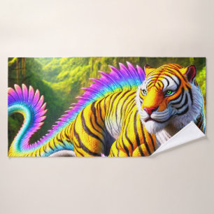 Tiger Dinosaur Badehandtuch