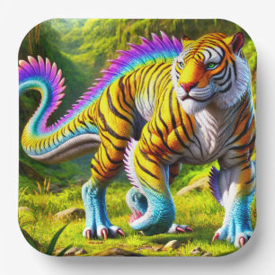Tiger Dinosaur Pappteller