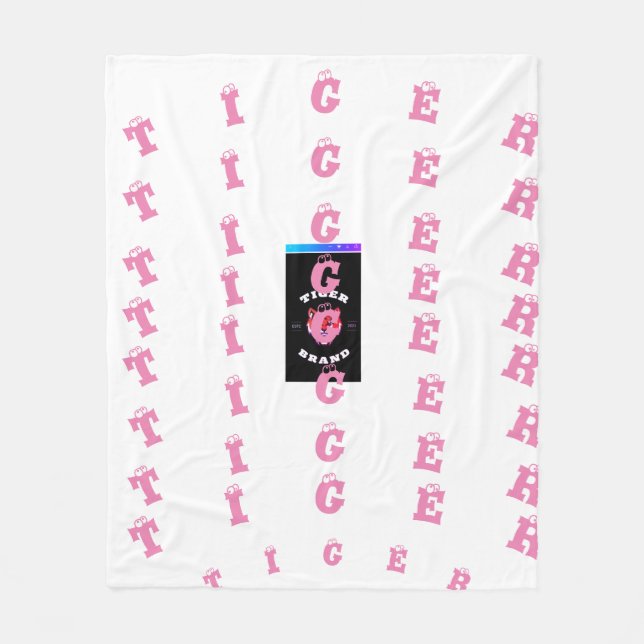 TIGER 🐯 DISIGN IN FLEES BLANKET FLEECEDECKE (Vorderseite)