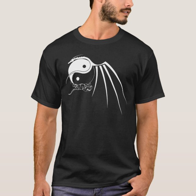 Tiger-Drache Yin Yang T-Shirt (Vorderseite)