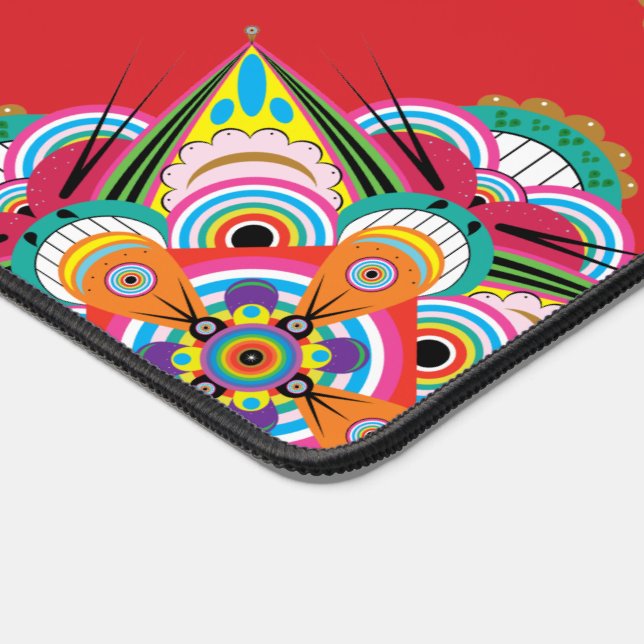 Tiger Dragon Mandala Desk Mat Schreibtischunterlage (Ecke)