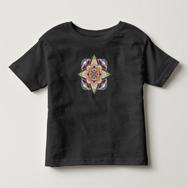 Tiger Dragon Mandala Kleinkind T - Shirt (Vorderseite)