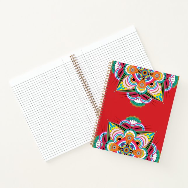 Tiger Dragon Mandala Notebook 8.5x11 Notizbuch (Innenseite)