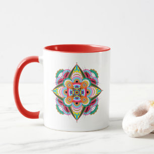 Tiger Dragon Mandala Tasse