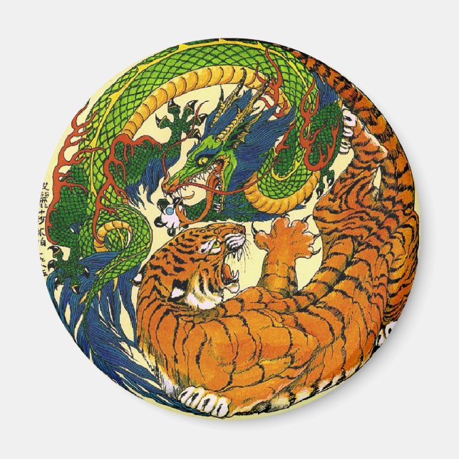 Tiger & Dragon Yin Yang Magnet (Vorne)