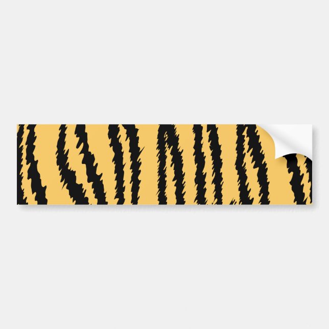Tiger-Druck-Muster. Orange und Schwarzes Autoaufkleber (Vorne)