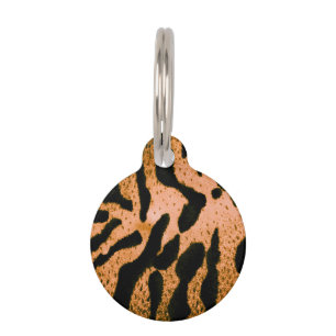 Tiger-Druck - Orange Haustiermarke