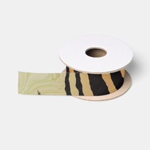 Tiger-Druck Satinband