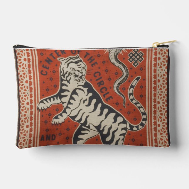 Tiger-Drucktasche Zubehörtasche (Rückseite)